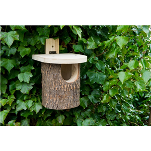 Natural Log Robin Nest Box